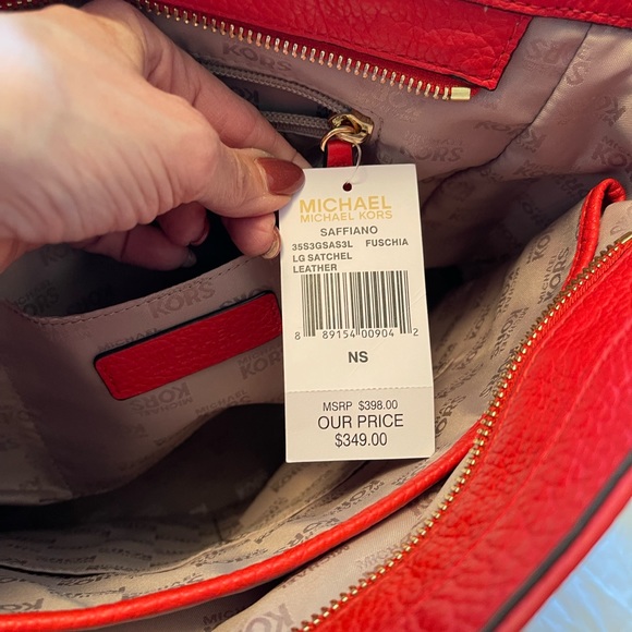 NWT Michael Kors tote, red - Picture 7 of 10